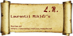 Laurentzi Miklós névjegykártya