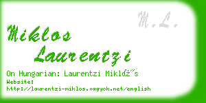 miklos laurentzi business card